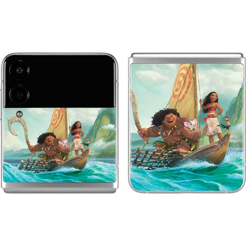 Disney Moana and Maui Set Sail Galaxy Z Flip4 5G Skin